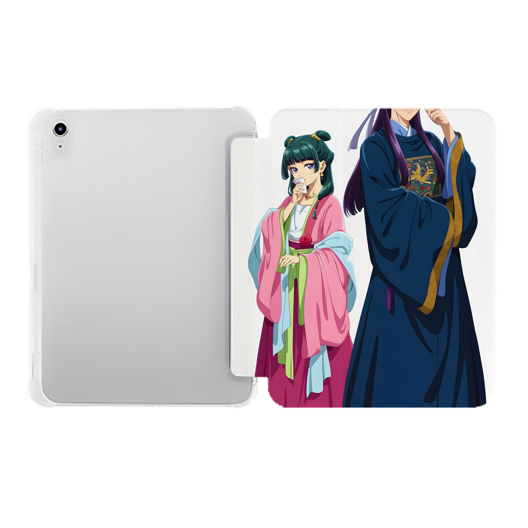 （画像用） 薬屋のひとりごと The Apothecary Diaries IPad ケース ペン収納付き 三つ折りスタンド PUレザー×シリコン 対応機種9.5/10.5/10.9インチ